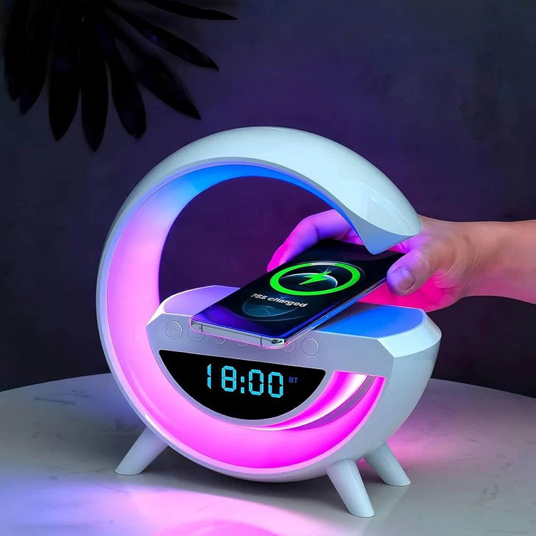 All-in-One G Speaker Lamp | Wireless Charging & RGB Speaker