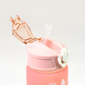 900ML Motivational Water Bottle with Straw - Colorful BPA-Free Plastic, Reusable for Gym, School & Office Hydration