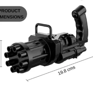Electric 8-Hole Bubbles, New Gatling Bubble Machine Outdoor Toys Gun Mini Gatling Model 8 Holes Bubble Design 3 AA Batteries Required (not included). Looks cooler and more interesting.Cool Fan Mode The bubble machine can be used as a small fan, it will bring cool and comfortable wind. Take down the bubble machine gun head and turn it into a small fan. Easy To Use The bubble gun is made of quality ABS material, and has a handle design that fits the child's palm. Children can carry a bubble gun with them and enjoy the fun of bubbles. Powered by 3 AA Batteries: Interesting leaf blower that produces a stream of bubbles. With realistic design and fresh colors, this toy bubble blower is what you need. Just put in 3 AA batteries (not included), tap the bubble liquid and pull the trigger, a lot of bubbles will be ejected!, Included Bubble Solution: Due to logistics problems, bubble liquid may need to be adjusted by yourself, so that your child's hands-on ability will be strengthened! Wide Application: Bubble machine gun is very suitable for indoor and outdoor activities, can also be used as party, birthday or anniversary gift. Whether you plan to host a party for your kids or celebrate their birthdays, our bubble guns are the highlight of party. Preferred Material: Made of the preferred ABS material, it is durable and has strong safety performance. Not cause harm to the human body. The bubble machine is suitable for children to play and entertain. 2-in-1 Use: This bubble machine can be used as a summer fan with the bubble head removed. 2-in-1 use, make you happier with it! Features - Mini Gatling Model 8 Holes Bubble Design 3 AA Batteries Required (not included in package) - Easy to Use & No Leak Ideal Gift for 3+ Year Old Kids 8-Holes Design Adopting Gatling's appearance structure, 8 bubble holes, hundreds of colorful bubbles can be blown out every minute, Looks cooler and more interesting. - Cool Fan Mode The bubble machine can be used as a small fan, it will bring cool and comfortable wind. - Take down the bubble machine gun head and turn it into a small fan. - Easy To Use The bubble gun is made of quality ABS material, and has a handle design that fits the child's palm. - Children can carry a bubble gun with them and enjoy the fun of bubbles. - The cool bubble gun design and colorful bubbles can satisfy children's preferences and attract their attention, Adopting Gatling's appearance structure, 8 bubble holes, hundreds of colorful bubbles can be blown out every min