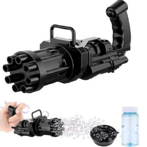 8-Hole Bubble Gun for Kids & Toddlers - Battery, Multicolor