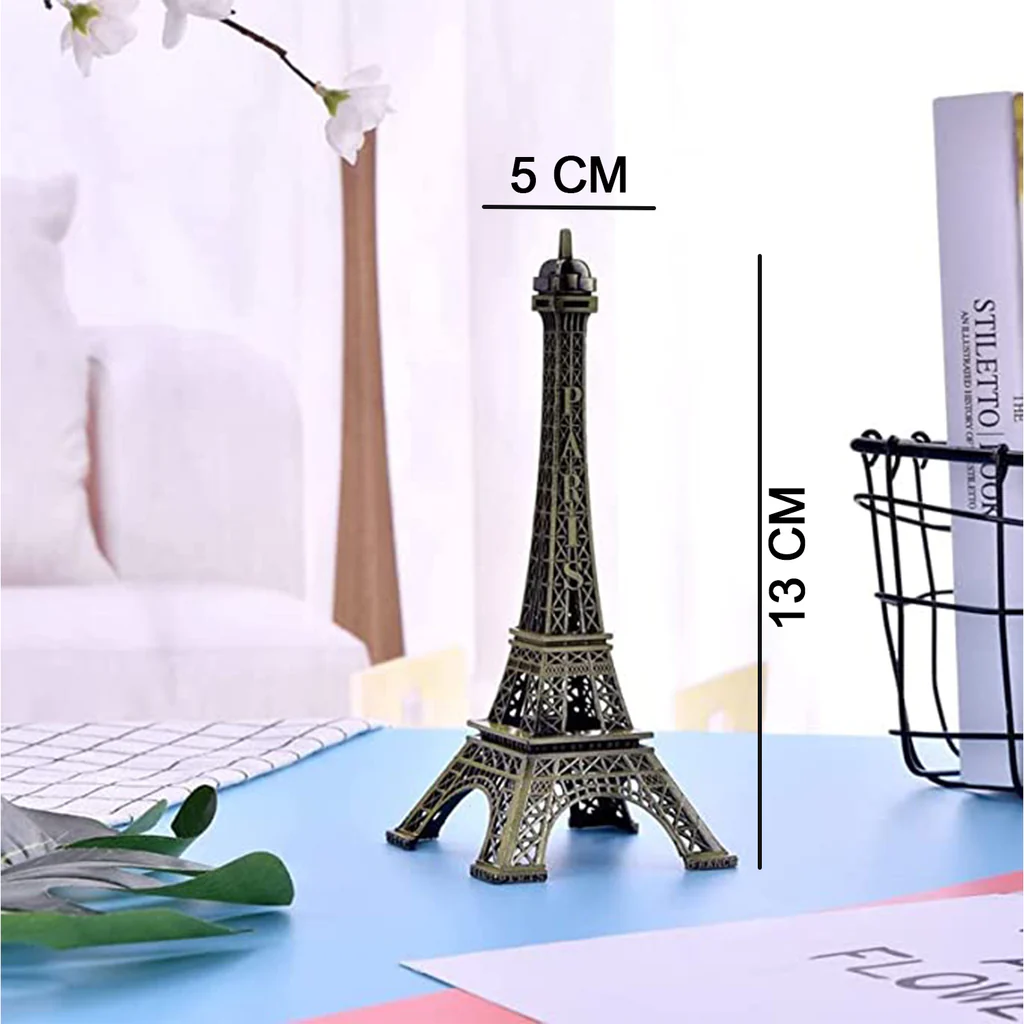 Antique Eiffel Tower Statue – 3D Metal Paris Home Decor
