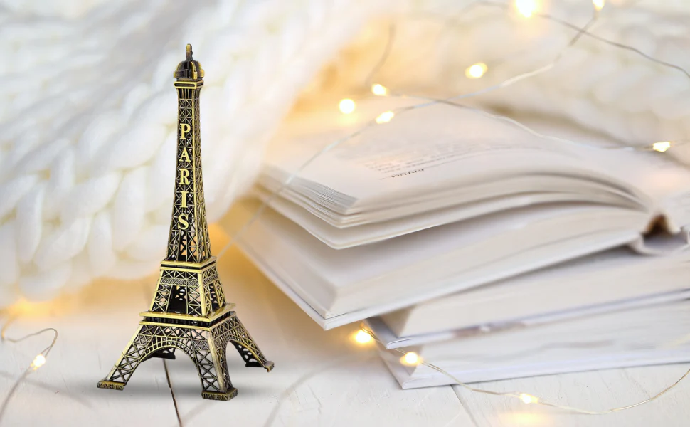 Antique Eiffel Tower Statue – 3D Metal Paris Home Decor