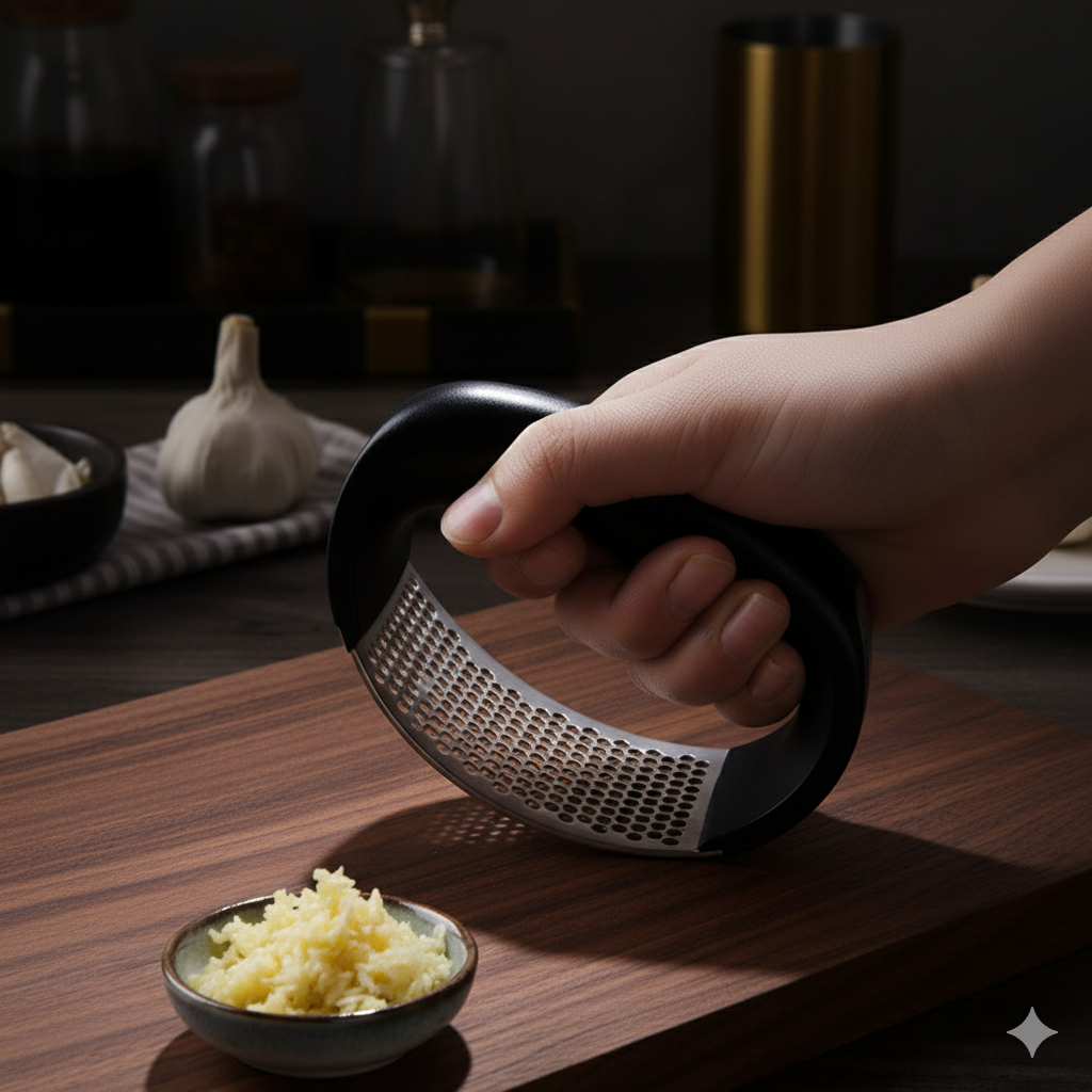 Effortless Garlic Press & Ginger Crusher - Premium Rocker