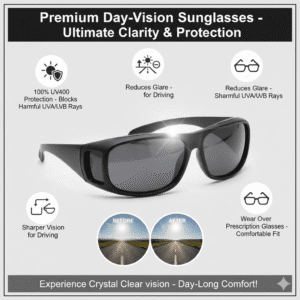 HD Night Driving Glasses | Anti-Glare Safety Eyewear to Reduce Headlight Glare