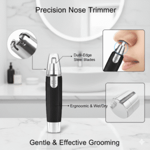 Sharp Steel Battery-Operated Ear and Nose Hair Trimmer