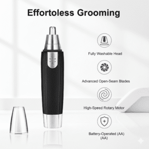 Sharp Steel Battery-Operated Ear and Nose Hair Trimmer