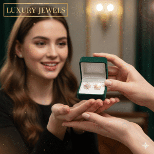 Floral AD Stud Earrings for Women | Diamond Look