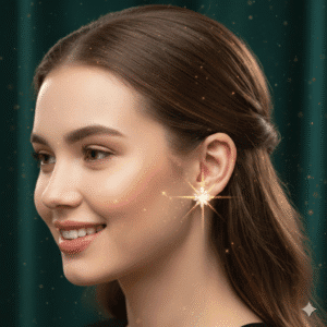 Floral AD Stud Earrings for Women | Diamond Look