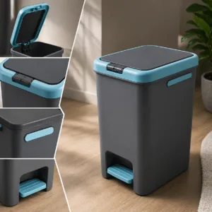 Plastic Pedal Dust Bin 6.5L – Push Lid Waste Bin