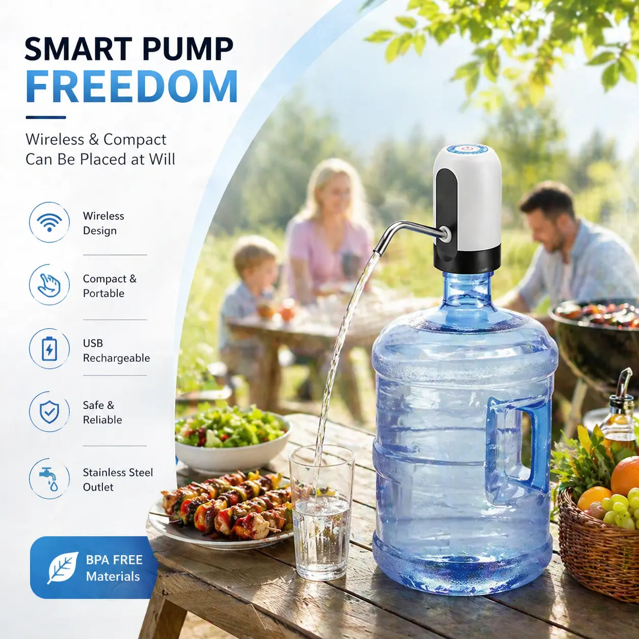 USB Charging Automatic Water Bottle Pump Dispenser