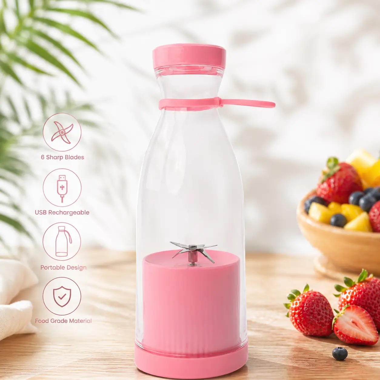 Buy Portable Blender Juicer for Smoothies & Juice 420ml for fresh juice, smoothies and shakes. Compact portable juicer for home, office and travel use.