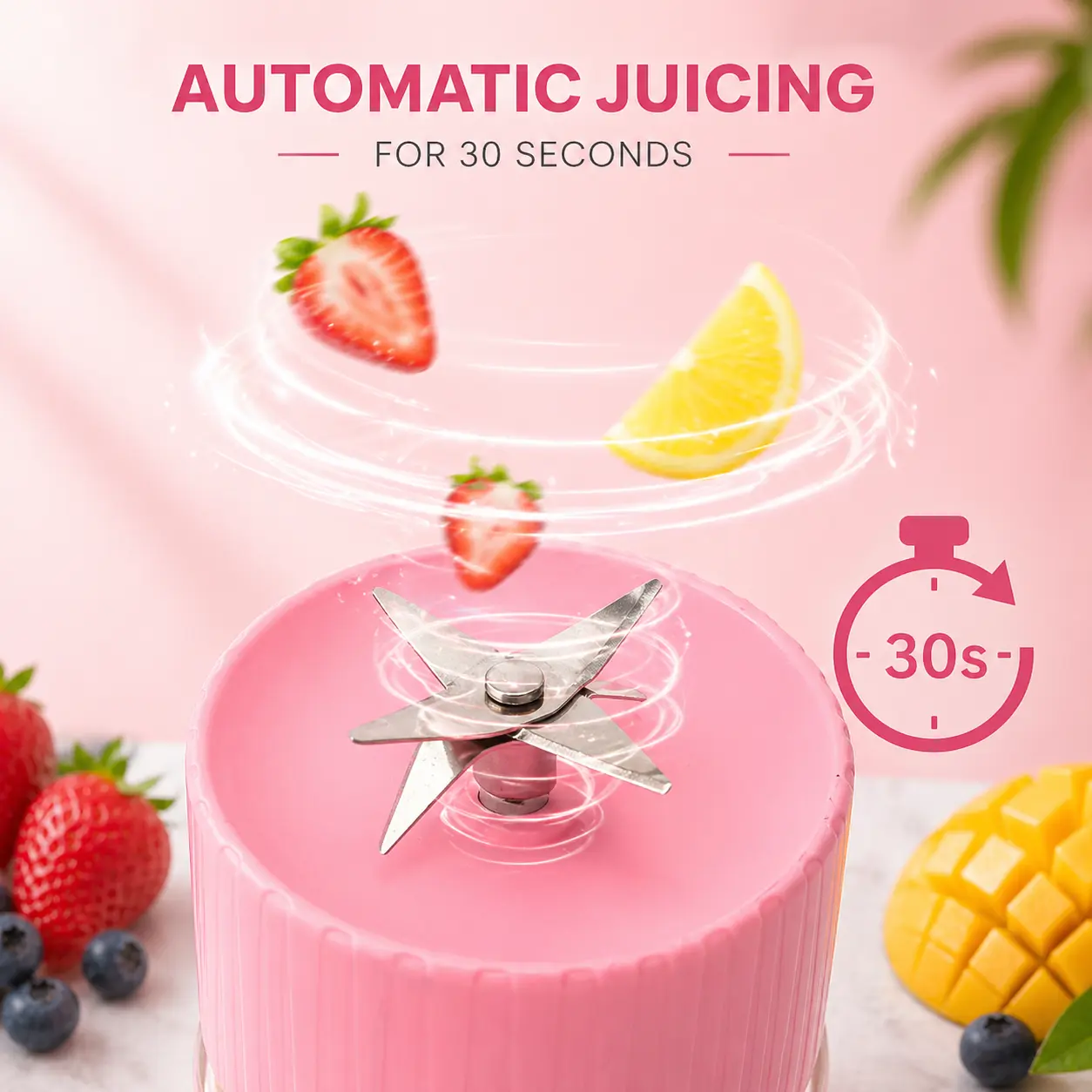 Buy Portable Blender Juicer for Smoothies & Juice 420ml for fresh juice, smoothies and shakes. Compact portable juicer for home, office and travel use.