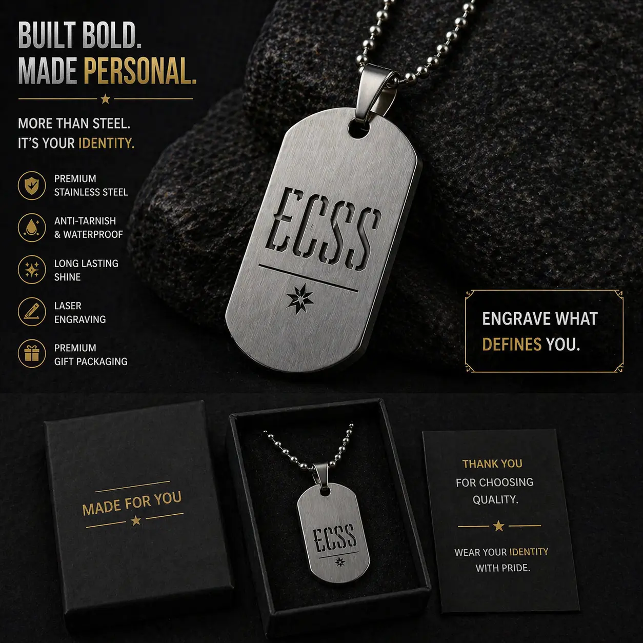 Stylish Boss Pendant Chain for Men – Trendy Fashion Necklace