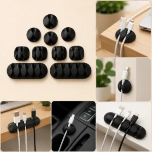 Cable Organizer Holder Clips for Wire Management (10 Pc)