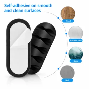 Cable Organizer Holder Clips for Wire Management (10 Pc)
