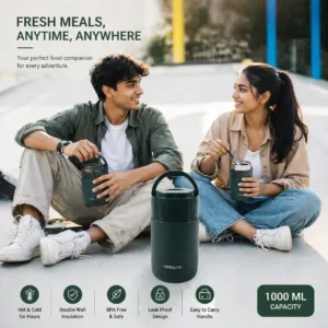 Customized Stainless Steel Vacuum Bottle 1000ml – Hot & Cold Flask