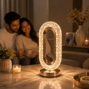 Luxury Crystal Touch Night Lamp with Diamond Design