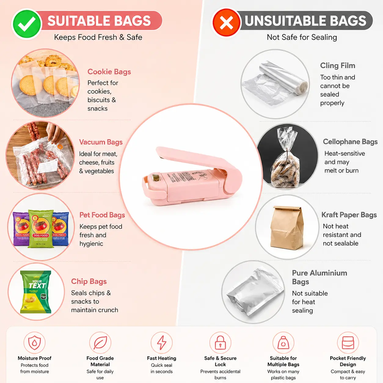 Portable Mini Plastic Bag Heat Sealer Machine
