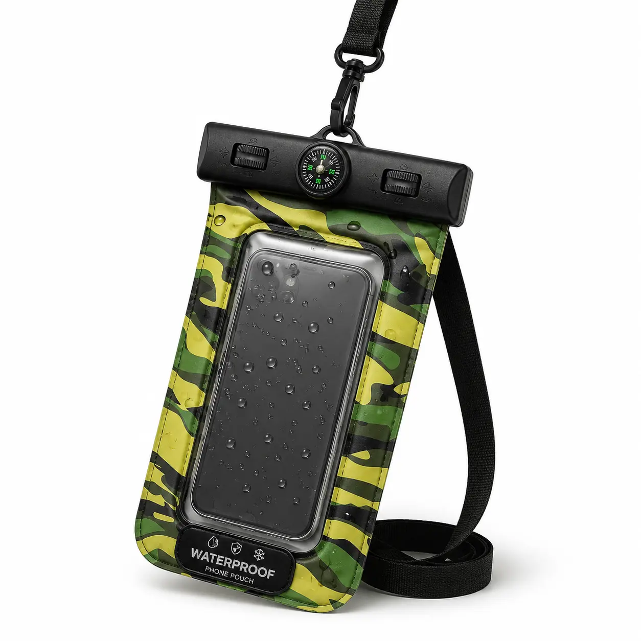 Waterproof Mobile Pouch with Lanyard & Compass