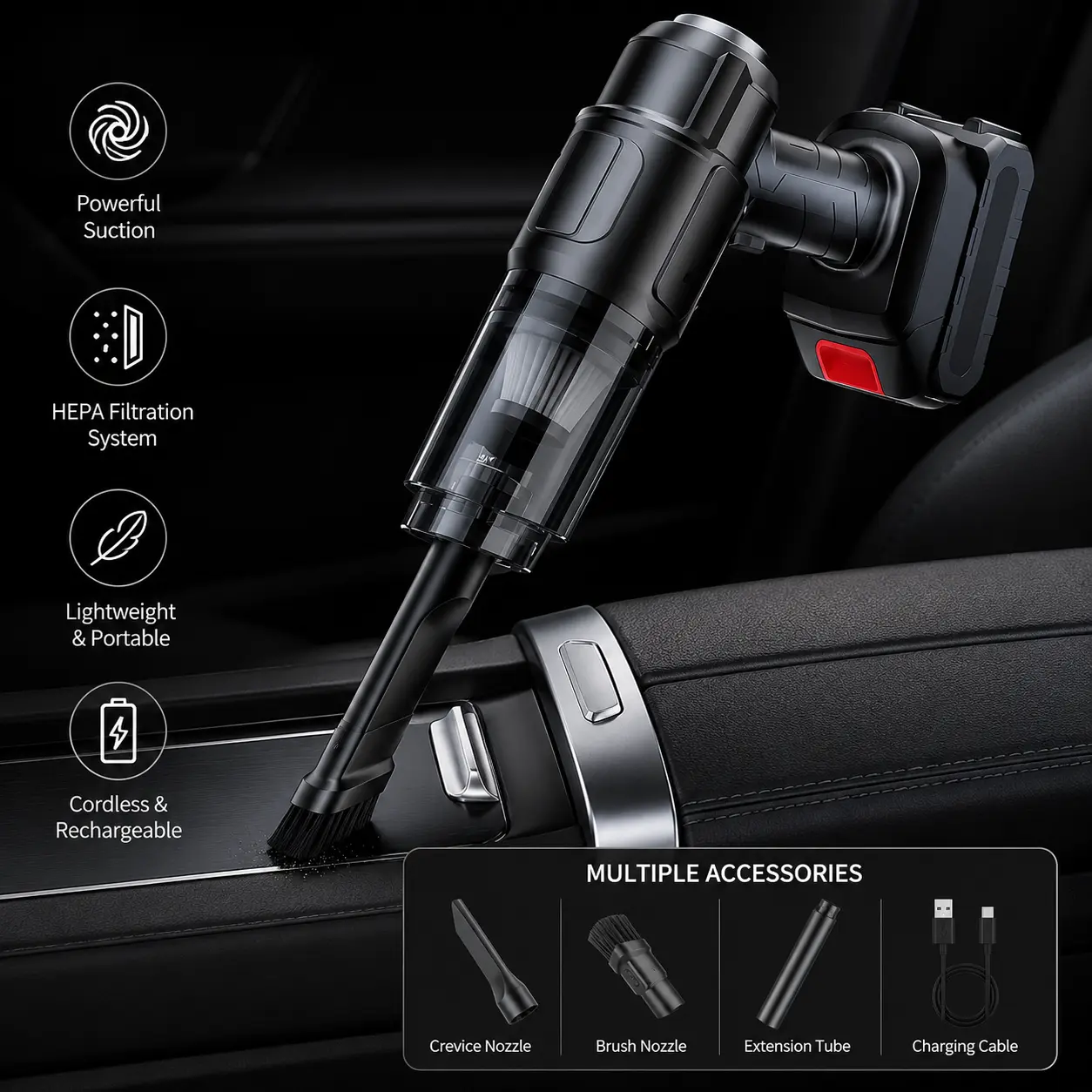 Wireless Handheld Vacuum Cleaner for Home & Car