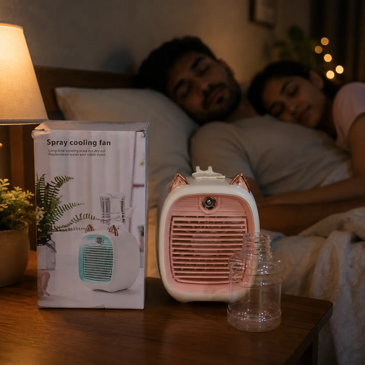 Portable Mini Air Cooler Fan with Spray Mist Cooling
