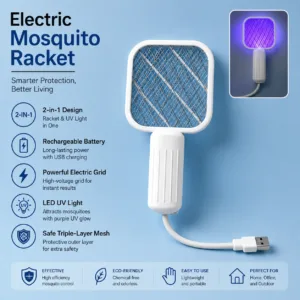 Rechargeable Electric Mosquito Killer Racket