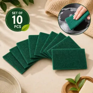 Scrub Sponge Cleaning Pads for Kitchen & Dish Cleaning (10PCS)