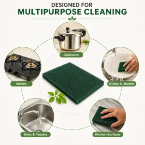 Scrub Sponge Cleaning Pads for Kitchen & Dish Cleaning (10PCS)