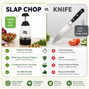 Hand Press Vegetable & Fruit Chopper – Manual Kitchen Cutter
