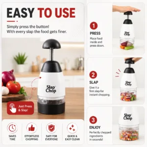 Hand Press Vegetable & Fruit Chopper – Manual Kitchen Cutter