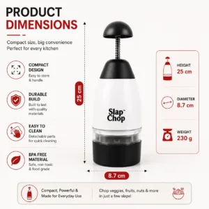 Hand Press Vegetable & Fruit Chopper – Manual Kitchen Cutter