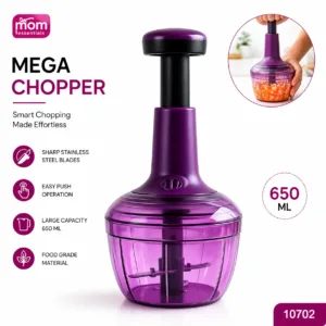 Manual Push Vegetable Chopper 650ml for Kitchen Use is perfect for fast and easy chopping of vegetables during daily cooking.