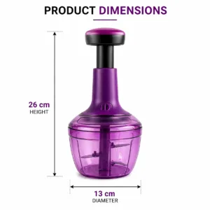 Manual Push Vegetable Chopper 650ml for Kitchen Use is perfect for fast and easy chopping of vegetables during daily cooking.