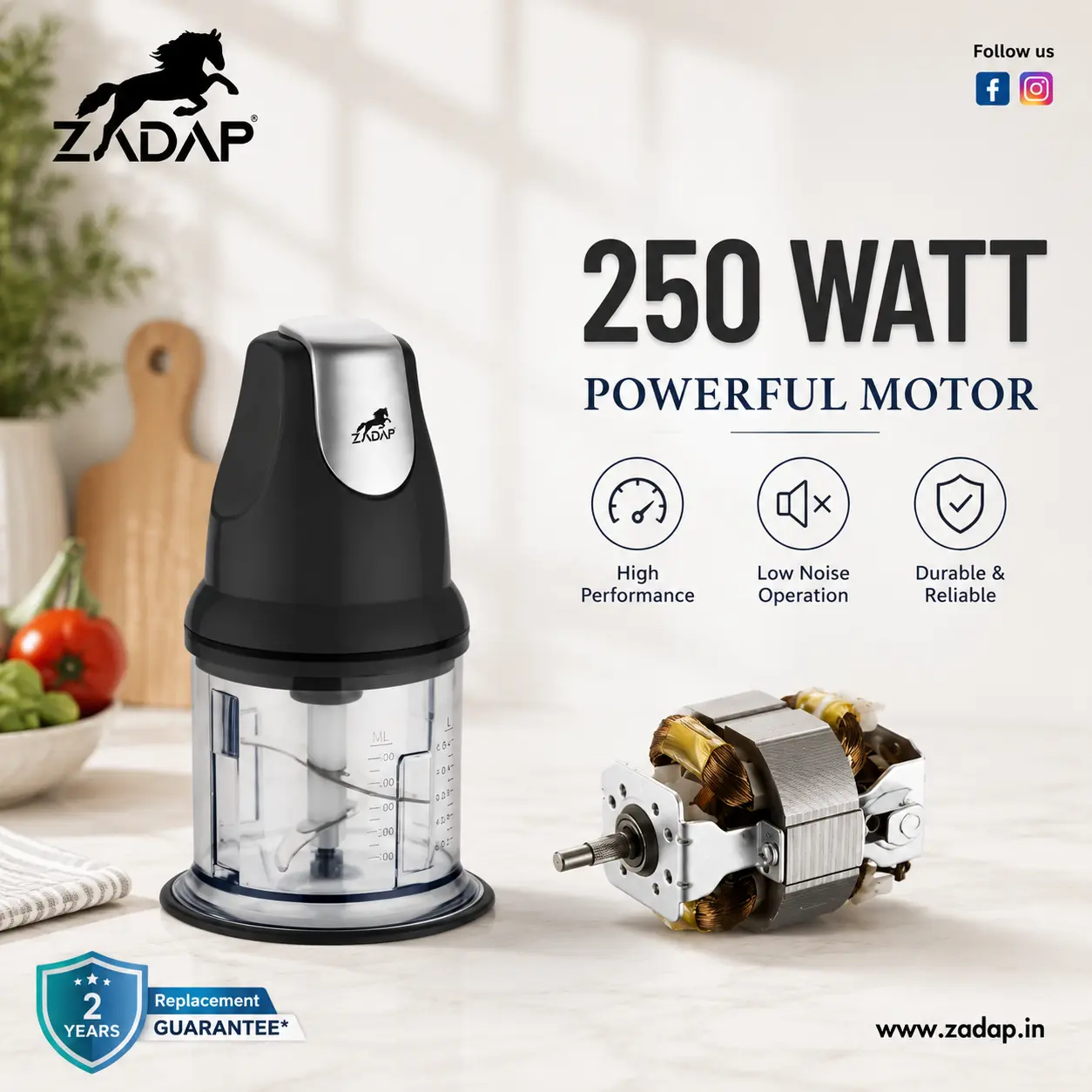 Electric Vegetable Chopper & Food Processor 850ML