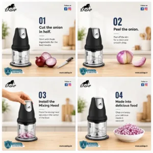 Electric Vegetable Chopper & Food Processor 850ML